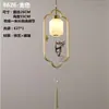 Luminária de Entrada Estética Cor de Noz Transfronteiriça com Proteção para os Olhos, Luminária Pendente Vintage Estilo Song para Sala de Chá, Luminária de Cabeceira para Pousada Novo Estilo Chinês