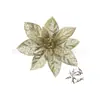 Novas Decorações de Natal Flor de Pó Dourado Guirlanda de Cipó Flores Porta e Janela Flores de Natal Fabricante Atacado