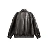 Yidao Vintage 2026 Primavera Nuevo Estilo Chaqueta de Motociclista de Piel Sintética Desgastada Unisex Ajuste Holgado Retro Chaqueta Casual Versátil