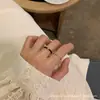Anillo Abierto con Letra para Mujer, Joyería de Gama Alta de Nicho, Anillo de Personalidad de Lujo Ligero, Anillo Abierto Exquisito de Moda Versátil