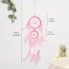 Pingente Sino de Vento Caçador de Sonhos Branco Feito à Mão, Decoração Caçador de Sonhos, Ornamento Sino de Vento, Pingente de Decoração para Presente de Aniversário