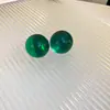 Aretes Redondos de Resina con Flor Pintada en Spray Estilo Bosque, Aretes de Botón Versátiles Frescos y de Moda con un Diseño Único