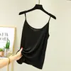Camisola Pequeña de Modal para Mujer Verano Espalda Bonita Estilo Occidental Ropa Exterior Sin Mangas Camiseta Base Versátil Top de Cuello en V
