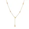 Collar con colgante de joyería geométrica minimalista para mujer, estilo europeo y americano, transfronterizo, acero inoxidable 304