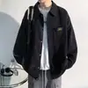Camisa larga de pana holgada, ropa de primavera y otoño para hombre estilo japonés, nueva y moderna sobrecamisa, casual estilo Hong Kong