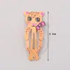 Clip para el pelo de metal con diseño de animal de dibujos animados lindo clip para el pelo de fruta clip bb de color clip para el pelo lindo para niños clip para el borde del flequillo