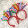Faixa de Cabelo Divertida para Aniversário, Mesmo Estilo do Xiaohongshu, Prendedor de Cabelo Criativo de Bolinhas, Acessório de Cabelo para Penteado, Faixa de Cabelo em Vareta Torcida