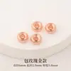 Pulseira de Contas Rodada Banhada a Ouro 18K Acessórios de Contas Espaçadoras 4/5/6mm Furo Grande Contas Soltas Pulseira DIY Contas de Posicionamento