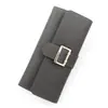 Nueva Cartera Larga para Mujer Estilo Simple y Fresco Cartera Plegable en Tres Secciones de PU, Billetera para Monedas, Portatarjetas Múltiples y Clutch