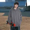 NASA SOBRE Sudadera cárdigan deconstruida estilo americano de peso pesado para hombre, primavera y otoño 2026 nueva chaqueta con capucha casual holgada