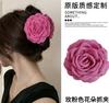 Caro Mesmo Estilo Rosa Seca Grab Clip Francês Vintage Tridimensional Flor Feriado Clipe de Cabelo Back Head Shark Clip