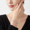 Corrente de Tênis Europeia e Americana Novo Estilo Totalmente Cravejada Pulseira de Moissanita em Forma de Pera Prata S925 Não Desbota Joia de Luxo Leve de Alta Qualidade