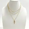 Cadena de Perlas Oceánicas de Venta Caliente Transfronteriza Europea y Americana Cadena para Clavícula de Mujer Colgante de Estrella de Mar y Concha Collar Multicapa Apilable Venta al por Mayor