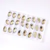 Boutique K9 Cosido a Mano Diamante Blanco Ab Coloridos Zapatos Planos Fondo de Cristal Doble Agujero Forma de Gota de Agua Diamante Ropa DIY Joyería Accesorios de Boda