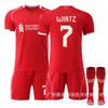 26 Liverpool Local Liga de Campeones No. 11 Camiseta de Salah No. 7 Veltz No. 9 Conjunto de Uniforme de Fútbol Rota de Isak