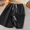 Pantalones de Peto para Hombre 2024 Verano Estilo Coreano talla extra Shorts Sello de Acero Marca de Moda Holgados Casual Deportivos