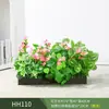 Paisagismo com Plantas Verdes Simulação Floreira Divisória de Piso Arte Floral de Chão Paisagem de Plantas Combinação de Floreira Flor Artificial em Vaso Bonsai Decoração