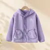 Ropa para Niños, Abrigo de Piel para Niñas, Nuevo Estilo de Invierno, Ropa de Otoño e Invierno, Tops Gruesos de Terciopelo de Cordero con Forro Polar para Niños
