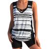 Bikini de Mujer Europeo y Americano de Dos Piezas Traje de Baño de Cintura Alta Top de Tirantes Amazon AliExpress Traje de Baño de Playa Conjunto de Dos Piezas