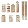 Armario de Ropa, Capitel Romano Semicircular, Moldura de Madera, Mueble de Madera Maciza Estilo Europeo, Armario de Vino, Decoración de Columna Romana, Pared de Fondo