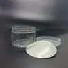89 dientes 250ml boca ancha plástico transparente sellado grueso grado alimenticio para mascotas cuerpo de tarro crema botella para exfoliante