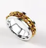 Anillo Giratorio de Cadena de Acero de Titanio para Hombre, Joyería Giratoria Personalizable, Anillo de Abrebotellas y Cerveza Popular entre Celebridades de Internet