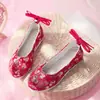 Zapatos de Arco Retro para Mujer que Aumentan la Altura para Primavera y Otoño 2019 Zapatos Hanfu Antiguos Hechos en la Dinastía Ming Zapatos de Cuña Bordados Antiguos