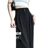 Pantalones de traje negros ajustados para mujer, nueva colección primavera/verano 2026, tiro alto, fluidos, seda de hielo, estilo coreano, frescos y cómodos, pierna recta, pierna ancha