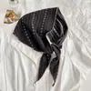 Bufanda Triángulo Nueva de Mezcla de Algodón Estilo Coreano Versátil Accesorios Pequeños Decoración de Bufanda de Seda Estampada de Lunares Vintage