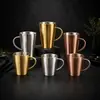 Copo de Aço Inoxidável 304, Copo de Água para Jardim de Infância, Copo de Leite com Alça, Copo de Parede Dupla, Caneca, Copo de Cerveja para Restaurante, Feito Sob Medida