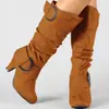 Suministro de Comercio Exterior Botas de Mujer de Nobuk Primavera y Otoño Hebilla de Cinturón Botas Altas de Caballero Zapatos de Tacón Grueso Deseo Amazon Aliexpress