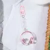 Colgante de audífono acrílico, laca de color sólido transparente galvanizado, cadena para teléfono estilo ins, charm para bolso, accesorio DIY al por mayor
