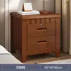 Mesita de noche de madera maciza, no requiere instalación, mesita de noche para dormitorio con acabado estilo chino, diseño simple con cerradura, mueble de almacenamiento para habitación de alquiler a precio especial