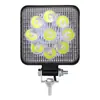 Luz de Trabalho LED para Carro 27W Mini Quadrada 9 LEDs Luz Auxiliar para Carro Farol Spotlight Modificado para Veículo Off-Road