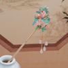 Pente de Cabelo Ruyi's Royal Love no Mesmo Estilo Drama Antigo Zhen Huan Chuan Mesmo Estilo Liga Antiga Borboleta Flor de Amor Pente de Cabelo Imitação Jade Azul Jingtai