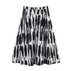 Z Cross-Border Aliexpress Roupas Femininas 2025 Nova Moda Europeia e Americana Simples Versátil Saia Midi Estampada para Mulheres 2183048