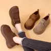 Zapatos Birkenstock de suela gruesa para mujer, nueva colección otoño 2026, mocasines de gamuza, sencillos, aptos para personas menudas, casuales, versátiles y antideslizantes