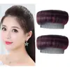 Almofada de cabeça aplique de cabelo pente feminino sem costura invisível almofada raiz do cabelo fofo artefato aumento de altura almofada peruca alta parte superior cranial alta dispositivo de cabelo