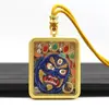 Fornecimento Direto de Thangka de Wutai Mountain Lado Duplo Pintado à Mão com Ouro Oito Santos Padroeiros Passado e Presente Deus Amarelo da Riqueza Colar Thangka