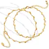Estilo Pastoral Geométrico Moda Pimenta Fada Golfinho Tornozeleira Aço Titânio Ouro 18K Sem Desbotar Personalidade Acessórios Mulheres