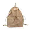 Mochila Casual de Nylon con Cordón Estilo Ins Coreano para Mujer, Gran Capacidad, Versátil, Mochila Deportiva Ultraligera para Viajes Diarios