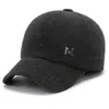 Nuevo Sombrero de Algodón con Protección para los Oídos Otoño e Invierno para Hombres de Mediana Edad y Mayores, Gorra Tipo Pato Cálida a Prueba de Viento para Exteriores, Gorra de Béisbol con Forro de Terciopelo para Hombres Mayores