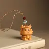 Doce Signos del Zodiaco Talla en Madera de Cedro Cuerda para Colgar Cadena Creativa para Teléfono Bolso Colgante Llavero Accesorios para Mujeres Venta al por Mayor para Atracciones Turísticas y Puestos de Mercado