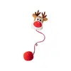 Juguetes para aliviar el aburrimiento de gatos de la serie navideña en stock: Papá Noel, renos, hombre de jengibre, adornos colgantes, campanas y juguetes divertidos para gatos