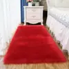 Tapete Peludo Quarto Mesinha de Cabeceira Piso Sala de Estar Mesa de Centro Ins Tapete de Lã Sintética Menina Simples Cobertura Total Branco