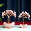Venta Caliente Transfronteriza Árbol de Citrino Cuarzo Rosa Amatista Árbol del Dinero de Piedra Triturada Natural Artesanía Adorno de Escritorio