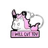 Accesorios Creativos para Llaveros de Venta Caliente Transfronterizos en Stock, Colgante Decorativo con Empaque de Dibujos Animados Lindos Llavero de PVC de Unicornio