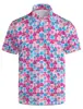 Camisas de Golf Divertidas para Hombre Camisa Polo Hawaiana Divertida Playa Hawaiana Camisa Polo de Verano