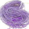 Pulsera de tres anillos de cuentas de amatista natural de Mozambique para mujer, pulsera de cristal morado, pulsera de joyería de regalo