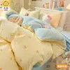 Funda Nórdica Gruesa de Invierno A Gasa Crema B Terciopelo de Frijol Pieza Única 2026 Nuevo Estilo Funda Nórdica de Franela Sábana Individual Doble Funda de Almohada